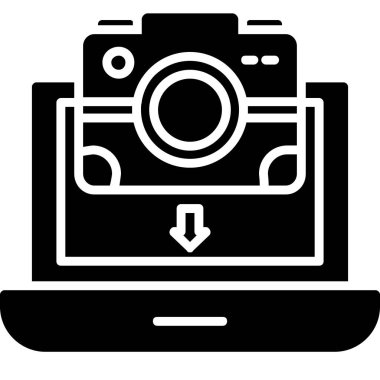 kamera fotoğraf simgesi ana hatlar biçiminde