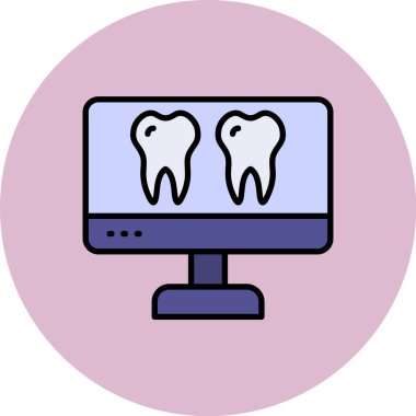 Dişçi. Web simgesi basit illüstrasyon