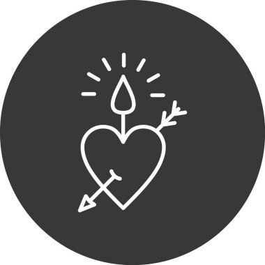 Aşk simgesinin vektör illüstrasyonu