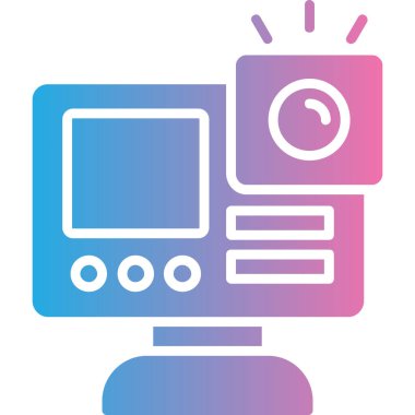 Bir bilgisayar simgesinin vektör illüstrasyonu