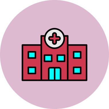 Hastane simgesinin vektör illüstrasyonu