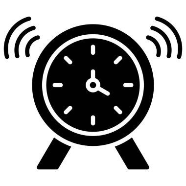Alarm saat simgesi ana hat biçiminde izole edilmiş arkaplan
