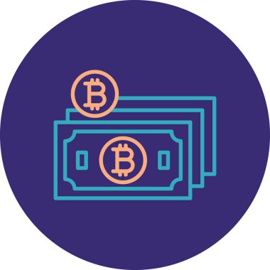 bitcoin. Web simgesi basit illüstrasyon