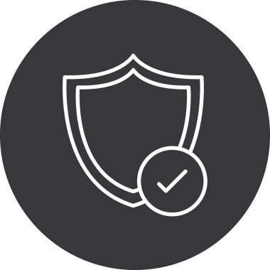 Kalkan simgesinin vektör illüstrasyonu