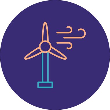 Rüzgar türbini. Basit resimleme
