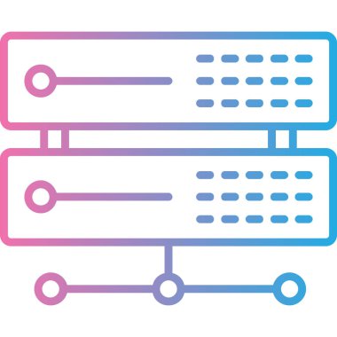 Sunucu. Web simgesi basit illüstrasyon