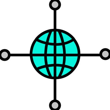 küresel ağ. Basit resimleme