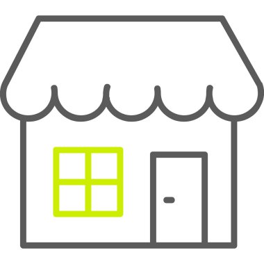 Bina simgesi. Web için ev vektör simgelerinin özet çizimi