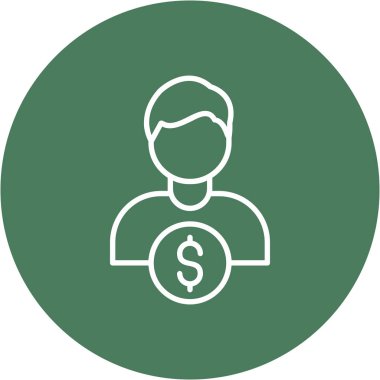 Para simgesinin vektör illüstrasyonu