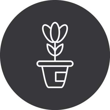 çiçek simgesi, vektör illüstrasyonu