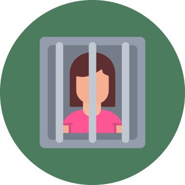 mahkum simge vektör çizim