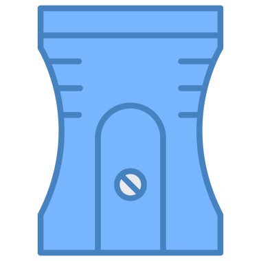 Bir şişenin mavi ve beyaz ikonunun vektör çizimi