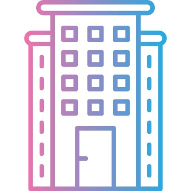 Bina. Web simgesi basit illüstrasyon