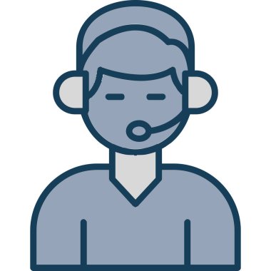 Sakallı ve maskeli vektör illüstrasyon tasarımlı Avatar Adam