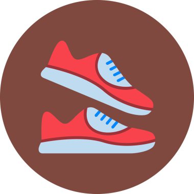 Spor ayakkabılar. Web simgesi basit illüstrasyon