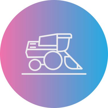 Traktör ikon vektör illüstrasyonu