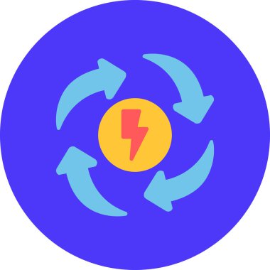 Bir enerji simgesinin vektör illüstrasyonu