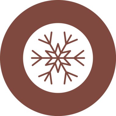 kar Tanesi simgesi vektör çizimi