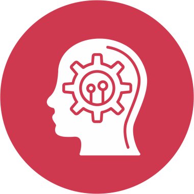 beyin ikonu vektör illüstrasyonu