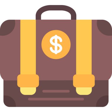 çanta çanta simgesi, düz stil