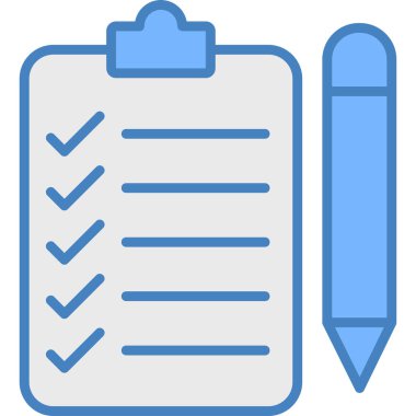 Pano listesi kontrol listesi simgesi doldurulmuş dış hat biçimi