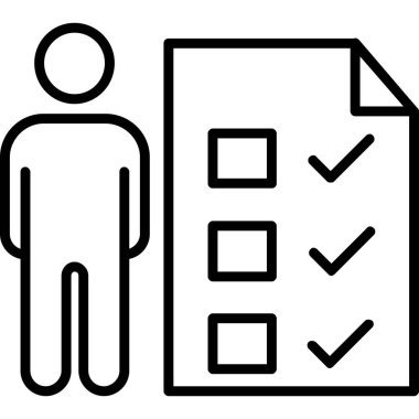 Kontrol listesi. Web simgesi basit illüstrasyon