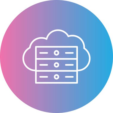 Bulut hesaplama. Basit web vektör illüstrasyonu