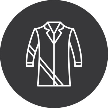 erkek ceket simgesi vektör illüstrasyonu