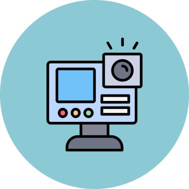 vektör lcd simgesi illüstrasyonu