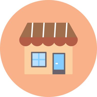 dükkan düz vektör simgesi