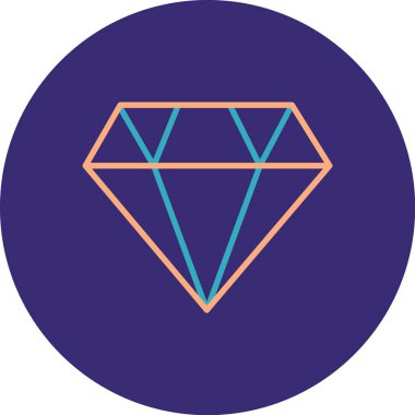 Elmas. Web simgesi basit illüstrasyon