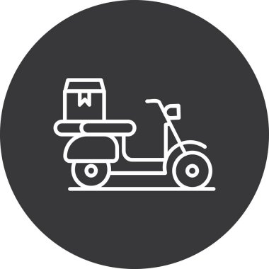 Scooter simgesinin vektör illüstrasyonu