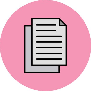 Belge. Web simgesi basit illüstrasyon