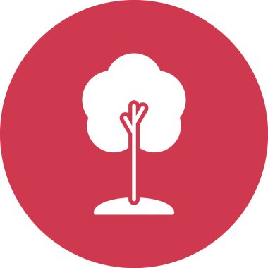 Modern ağaç simgesinin vektör illüstrasyonu