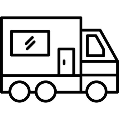 Kargo kamyonu simgesi, anahat stili