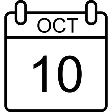 10 Ekim - takvim tek gün simgesi