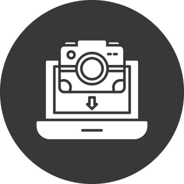 kamera simgesi vektör illüstrasyonu