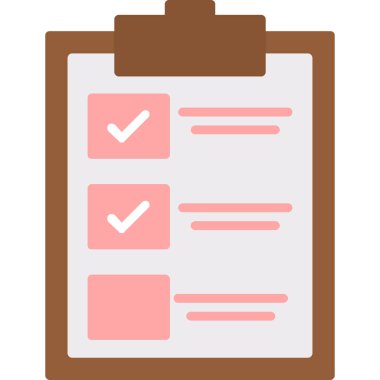 Denetim Listesinin Vektör İllüstrasyonu, Basit Simge