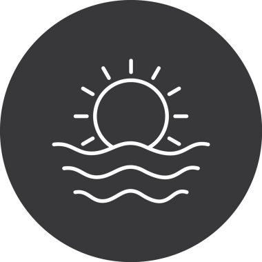 Güneş vektör simgesi modern basit illüstrasyon