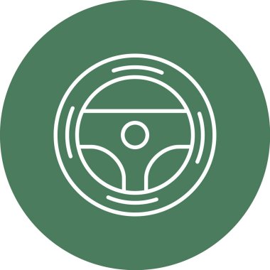 Bir araba simgesinin vektör illüstrasyonu