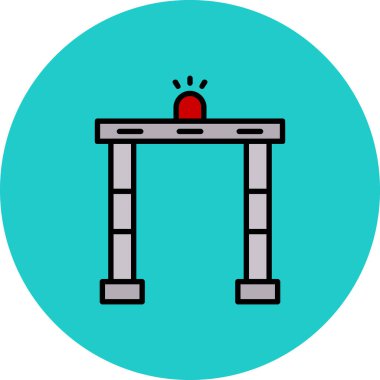 Lunapark ikonu. Beyaz arkaplanda izole edilmiş web tasarımı için özet sirk çekim vektör simgesi