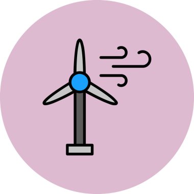 Rüzgar simgesinin vektör illüstrasyonu