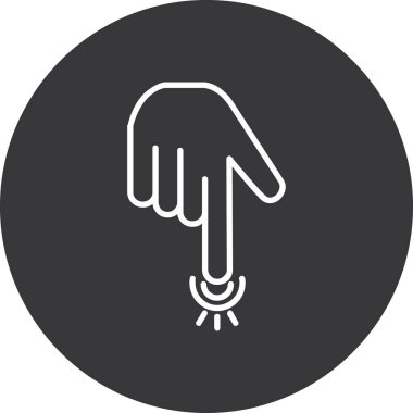 Moda biçimi izole edilmiş arkaplanda el işaretçisi simgesi