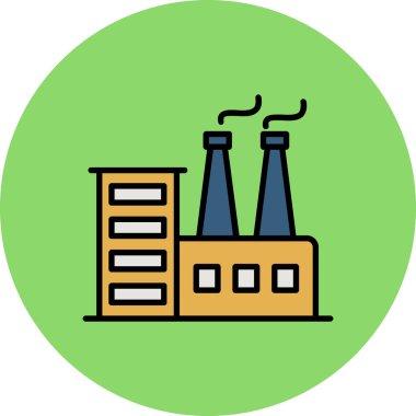 Fabrika ikonu. Basit resimleme