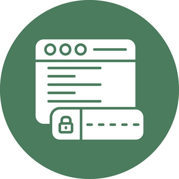 vector illustration of modern b lack icon of lock