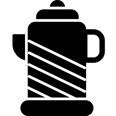 Kahve fincanı ana hatlı içecek ikonu