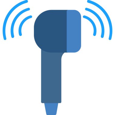 Mikrofon. Web simgesi basit illüstrasyon