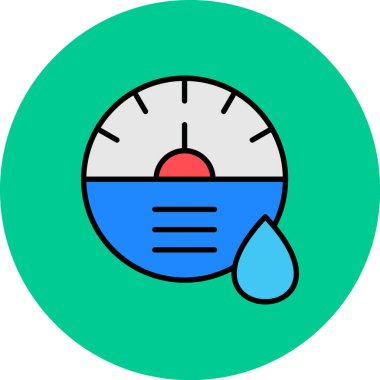 Su damlası ikonu. Beyaz üzerinde izole edilmiş su damlası vektör simgesinin tasviri