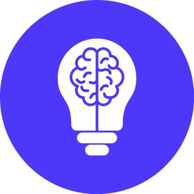 Beyin. Web basit illüstrasyonu