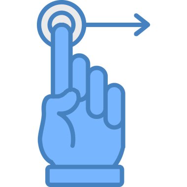 dokunmatik işaret parmağı simgesine tam taslak biçiminde dokun